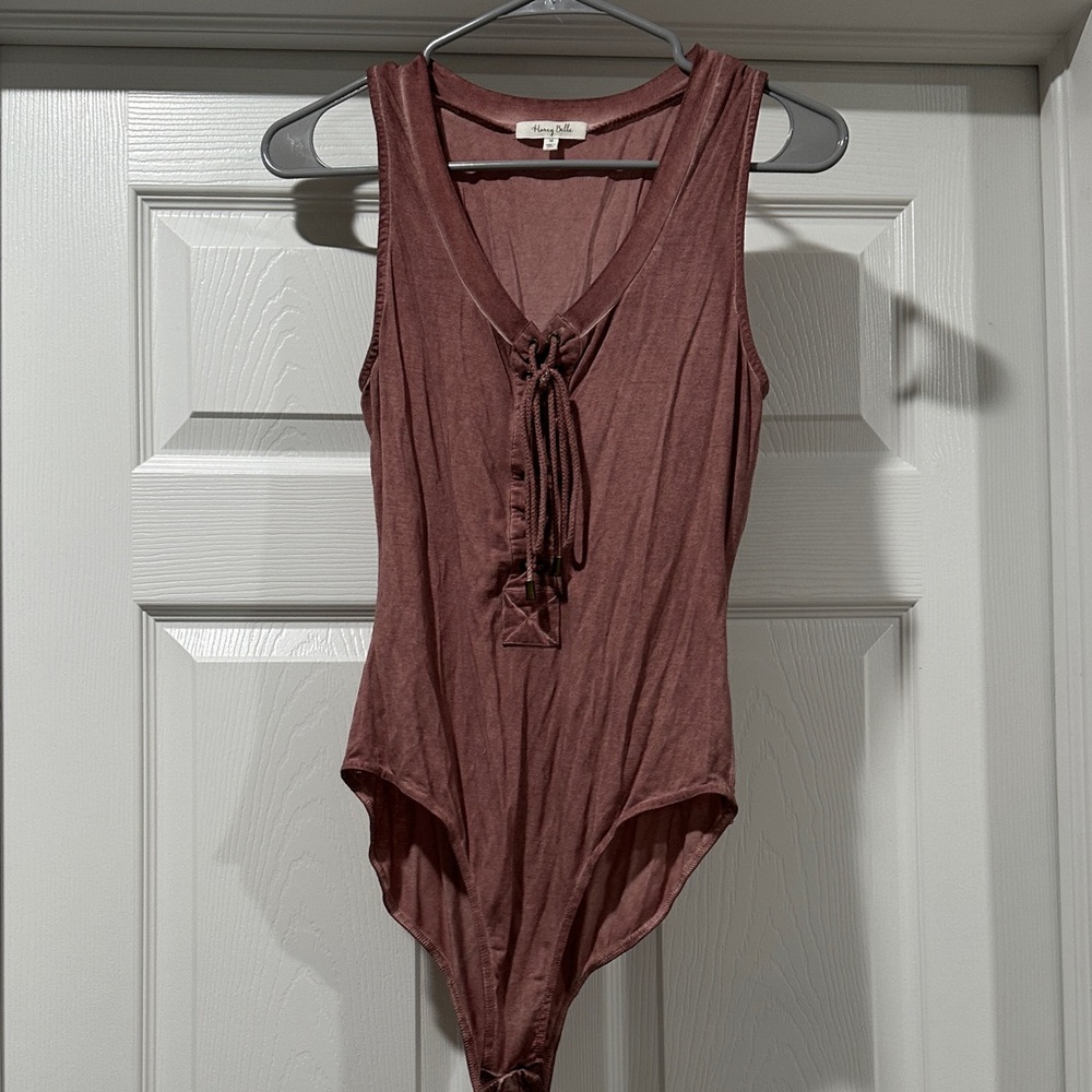 Sleeveless Lace-Up Bodysuit